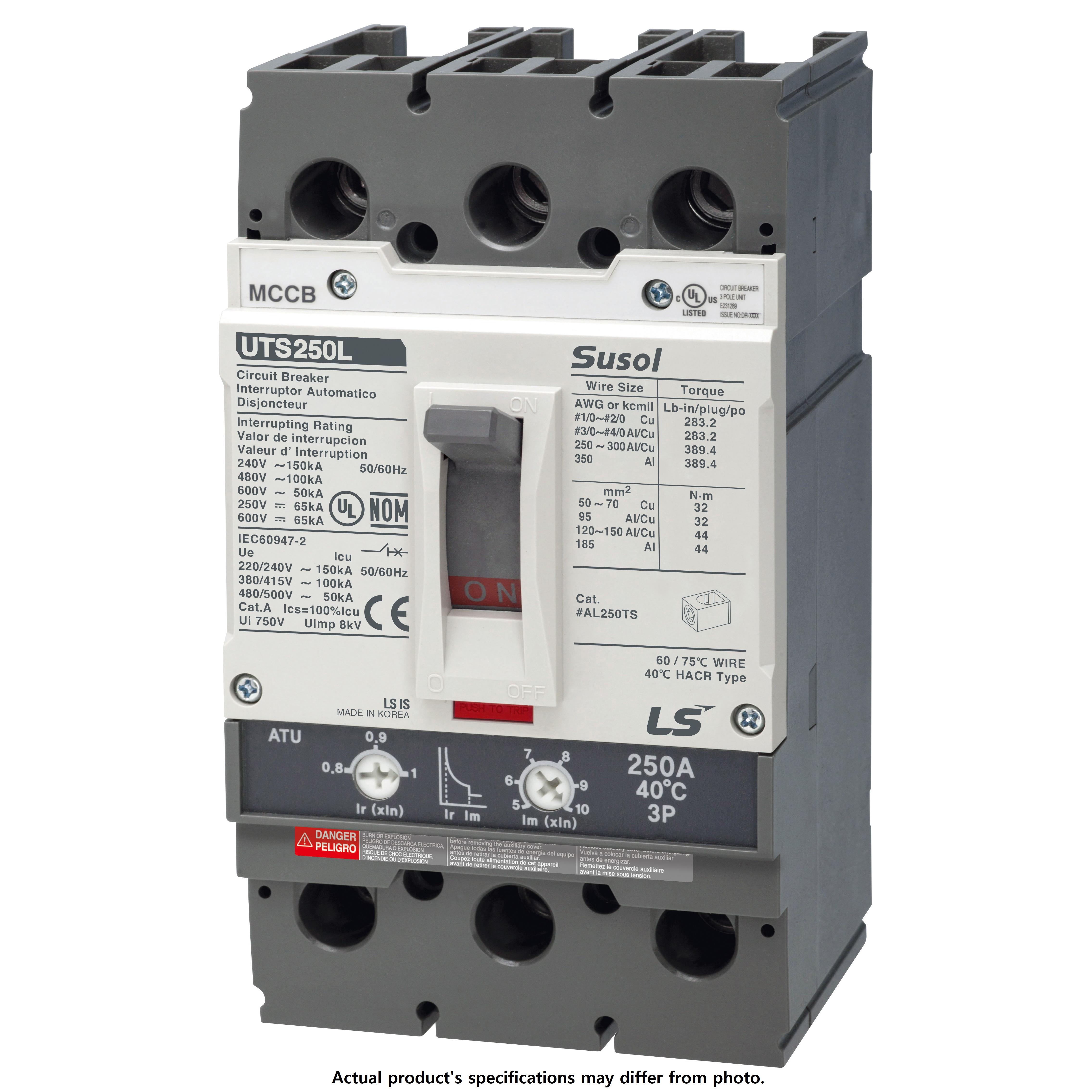 LS Electric UTS250HT FTU 175A 3P LO UL electronic component product image