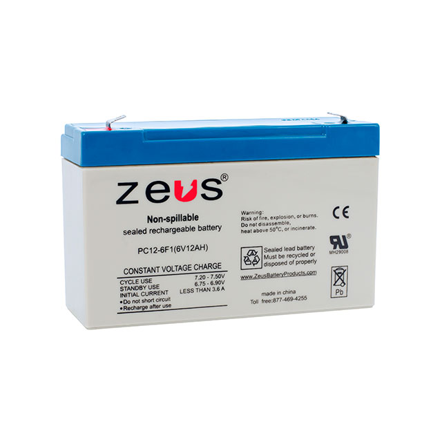ZEUS Battery Products PC12-6F1 electronic component product image