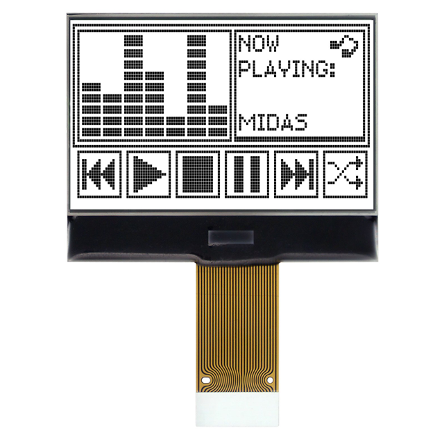 Midas Displays MCCOG128064B12W-FPTLW electronic component product image
