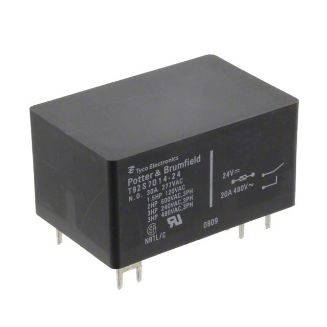 TE Connectivity Potter & Brumfield Relays T92S7D12-12 electronic component product image
