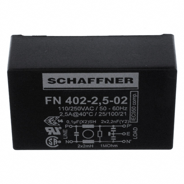 TE Connectivity Schaffner FN402-2.5-02 electronic component product image