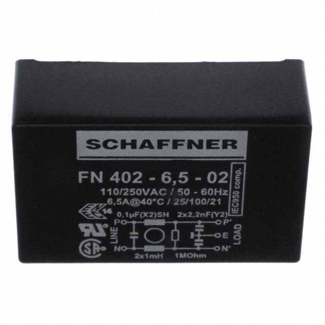 TE Connectivity Schaffner FN402-6.5-02 electronic component product image