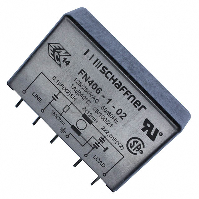 TE Connectivity Schaffner FN406-1-02 electronic component product image