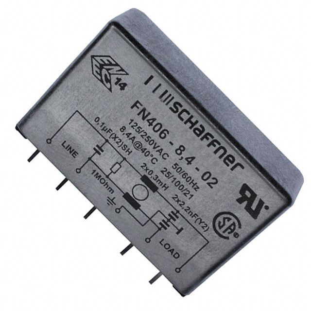 TE Connectivity Schaffner FN406-8.4-02 electronic component product image