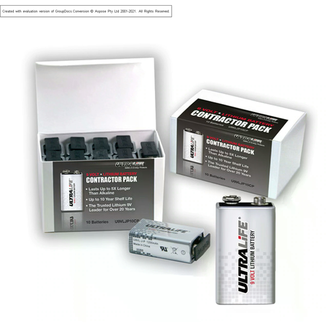 Ultralife U9VL electronic component product image