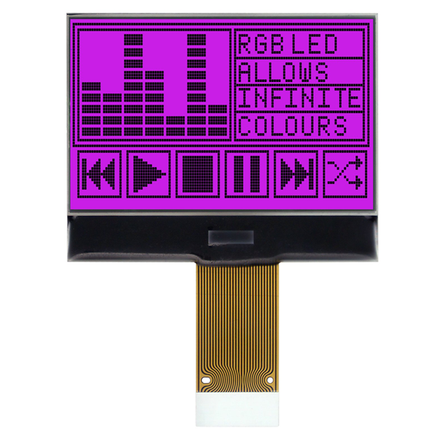 Midas Displays MCCOG128064B12W-FPTLRGB electronic component product image