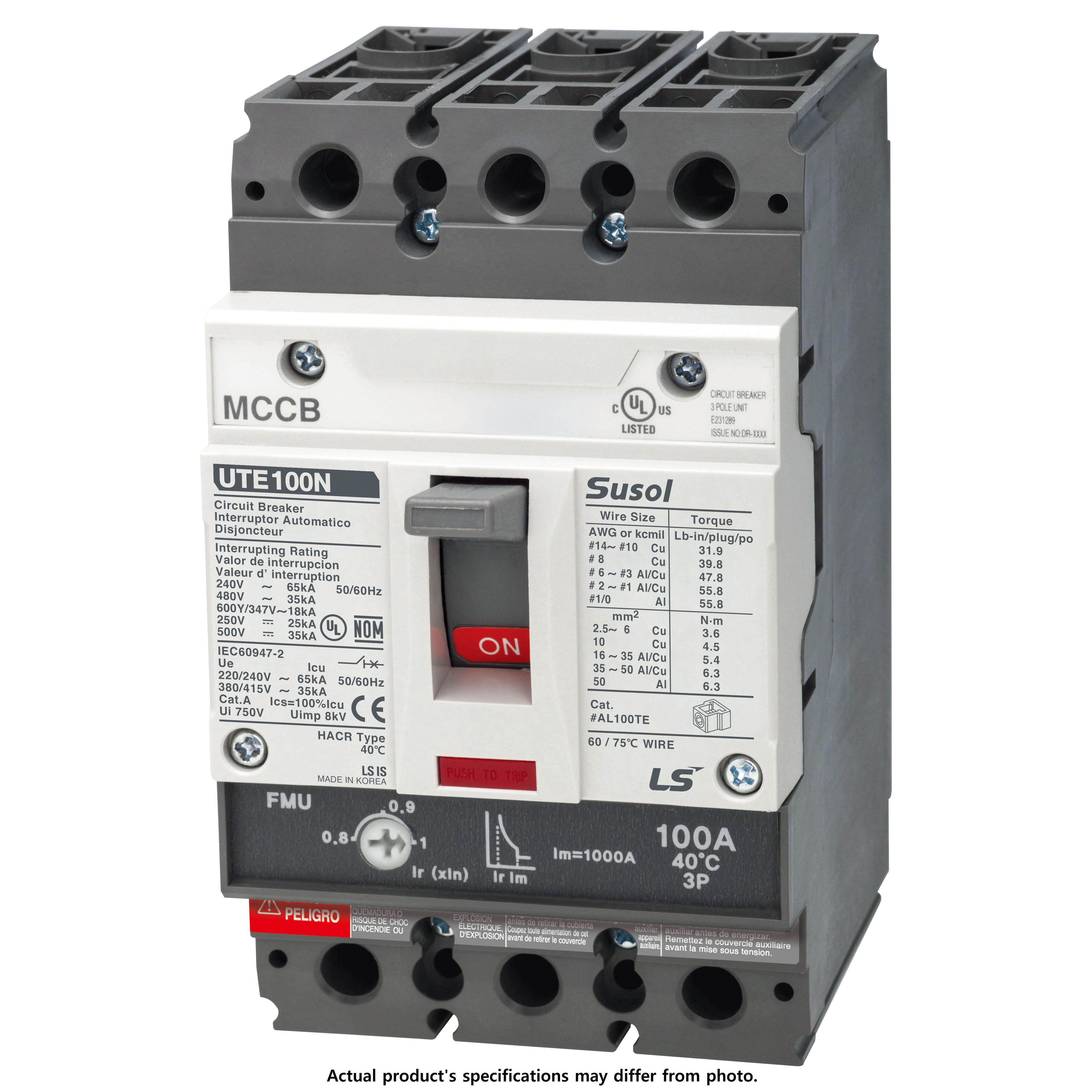 LS Electric UTE100N FTU 25A 3P LL UL electronic component product image