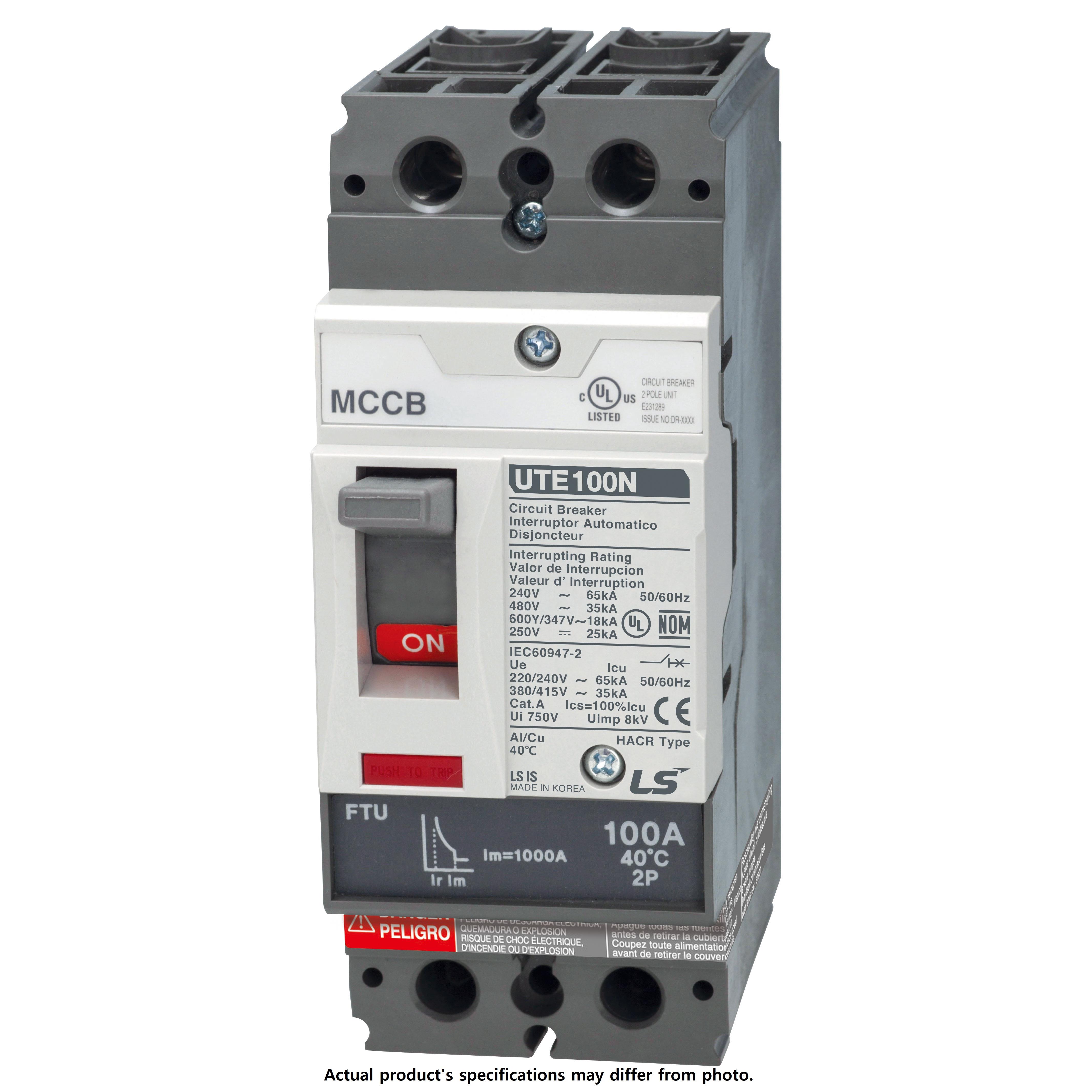 LS Electric UTE100E FTU 50A 2P LL UL electronic component product image