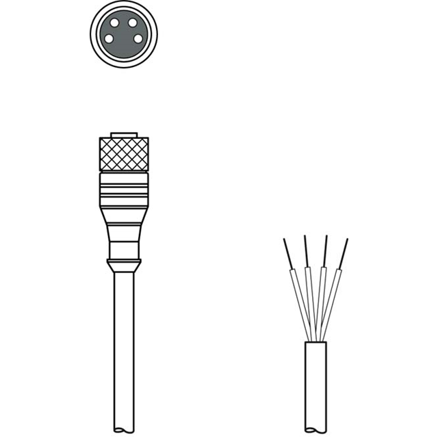 Leuze KD U-M8-4A-V1-050 electronic component product image