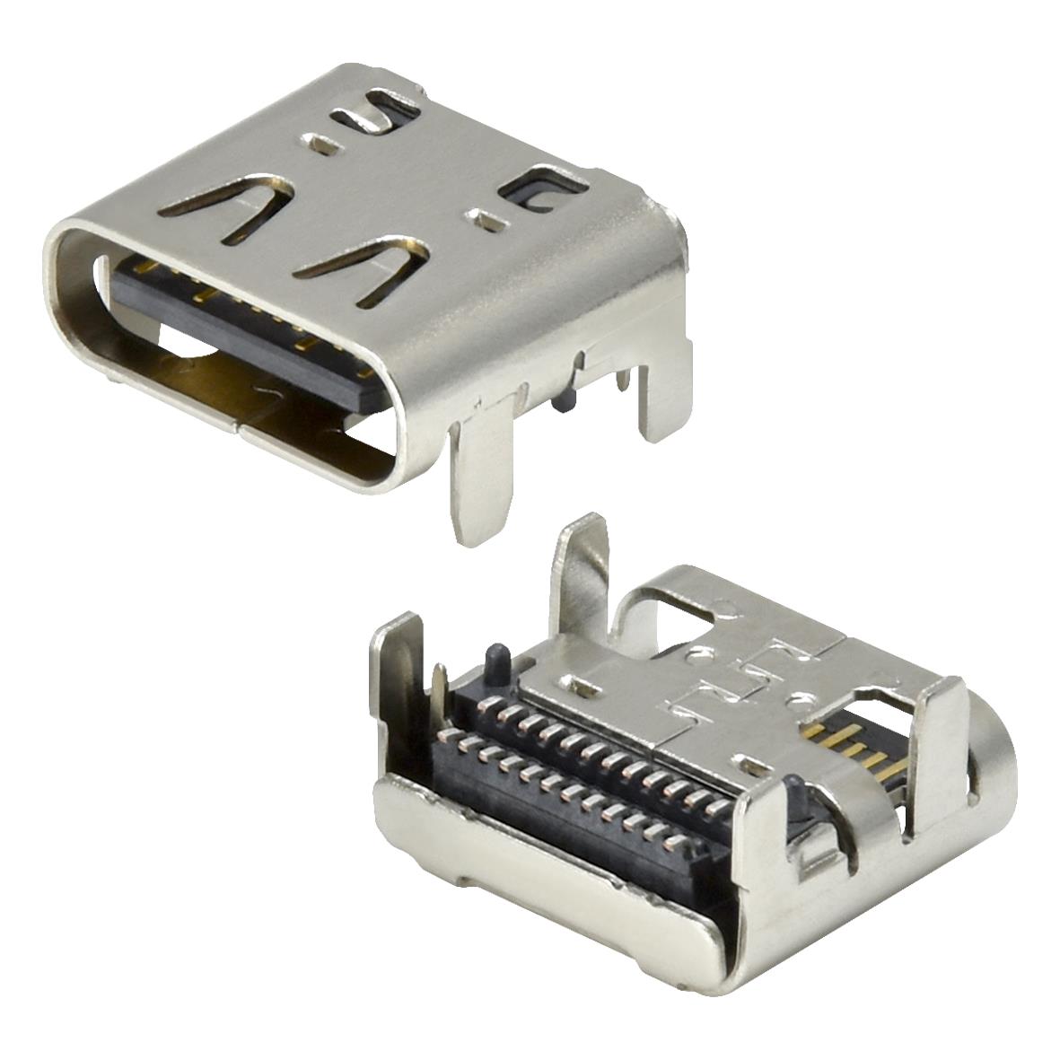 Adam Tech USB-C40-S-RA-CS6-SMT-BK-30-T/R electronic component product image