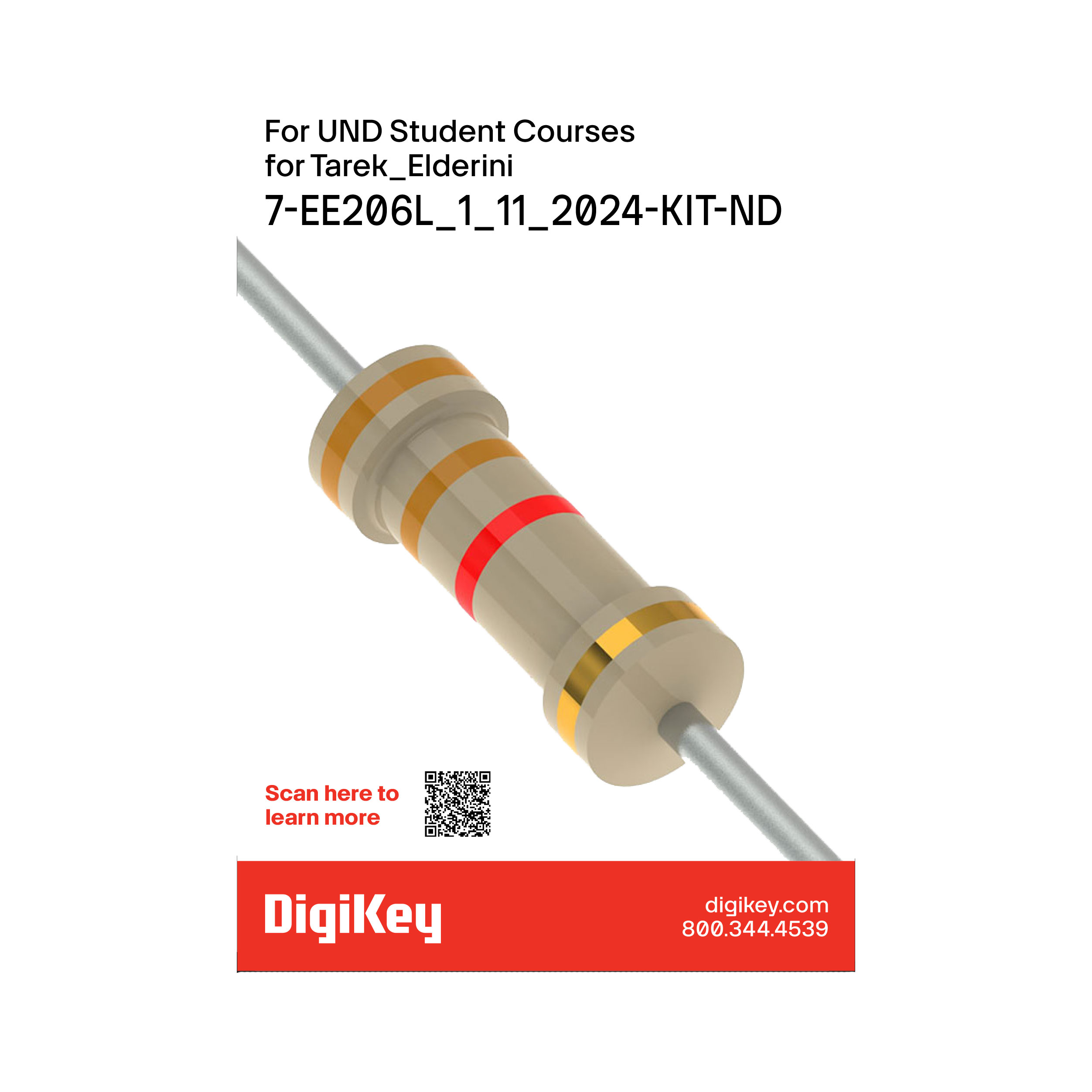 DigiKey Kit (VA) EE206L_1_11_2024 electronic component product image