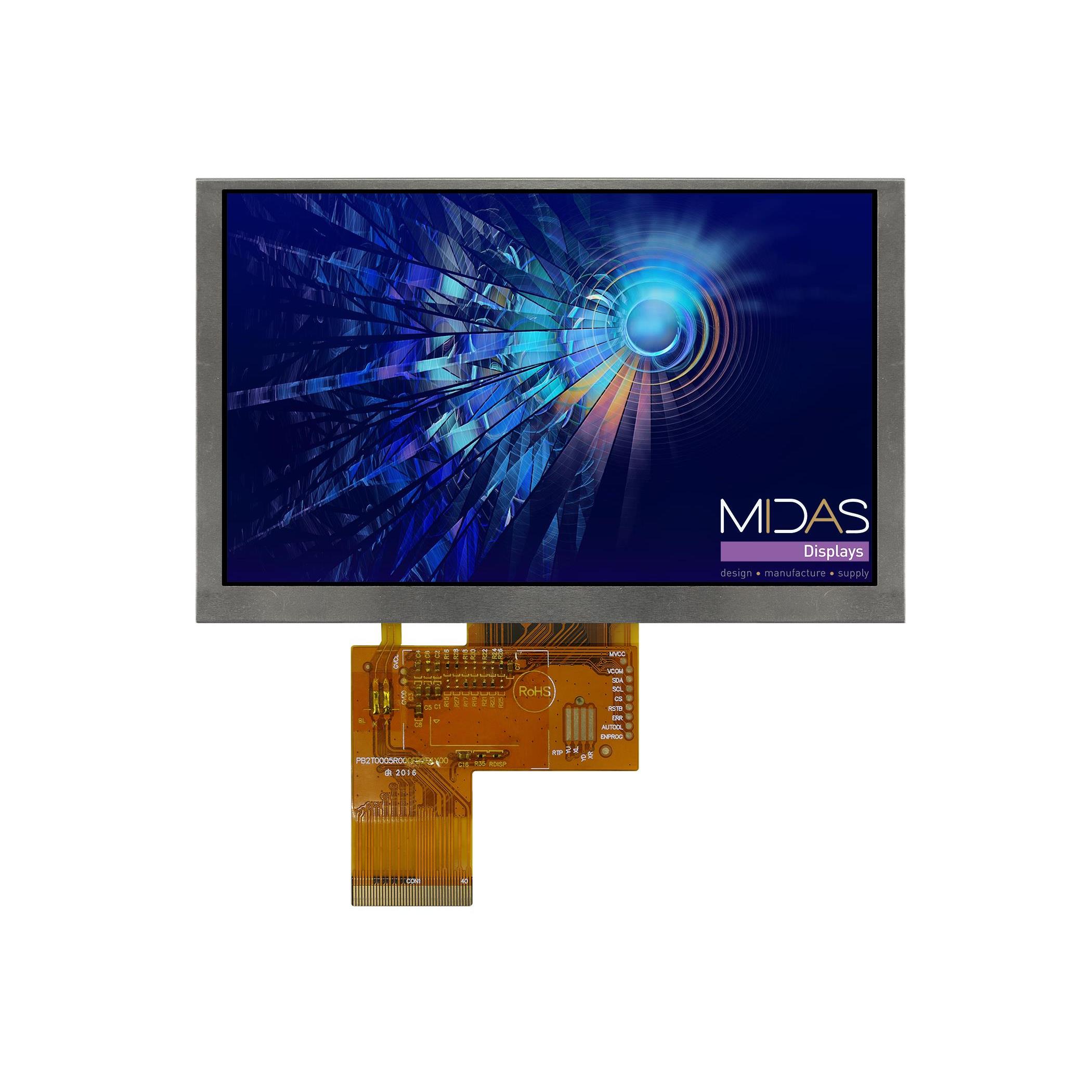 Midas Displays MDT0500D6IH-LVDS electronic component product image