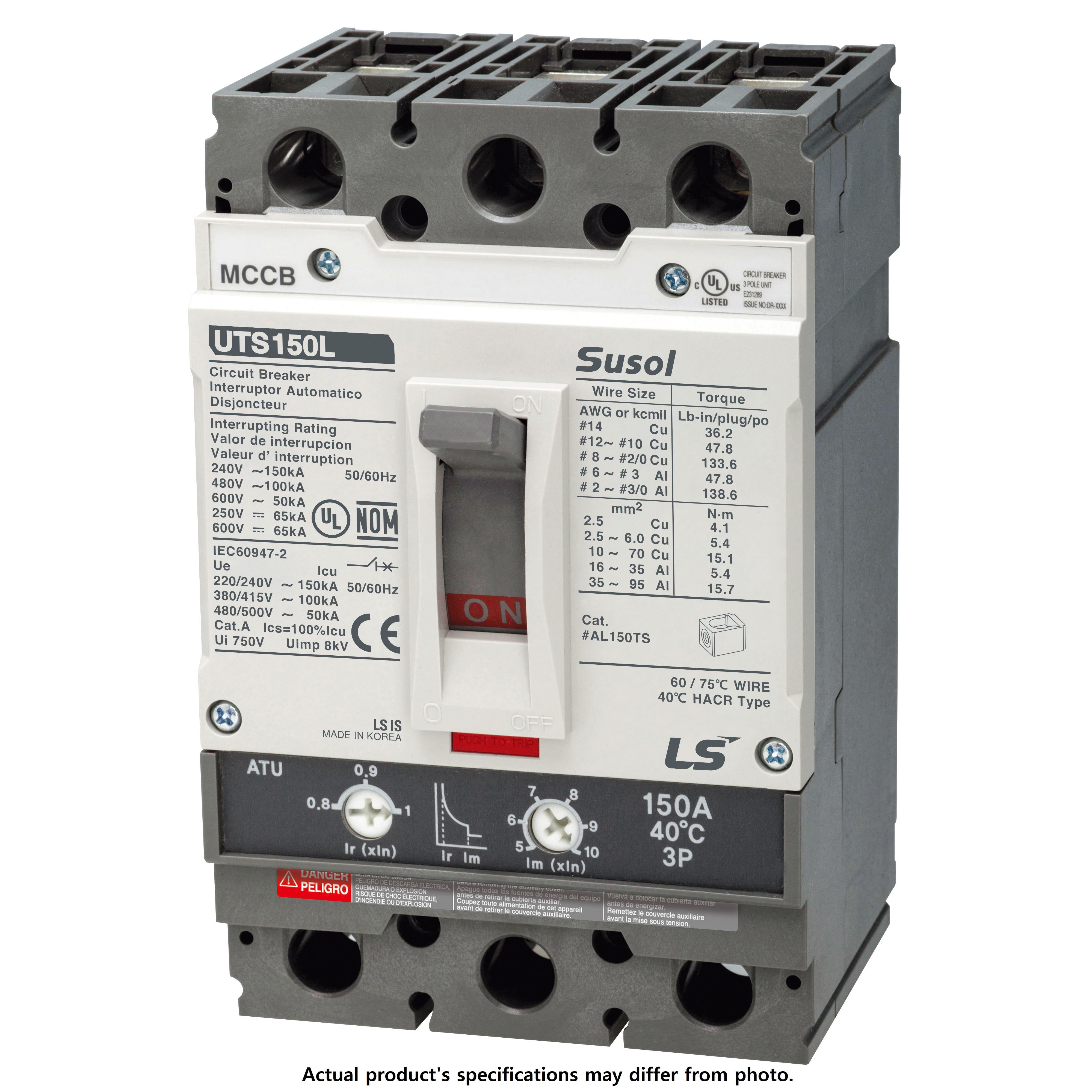 LS Electric UTS150H ETS23 LIG 60A 3P LO UL electronic component product image