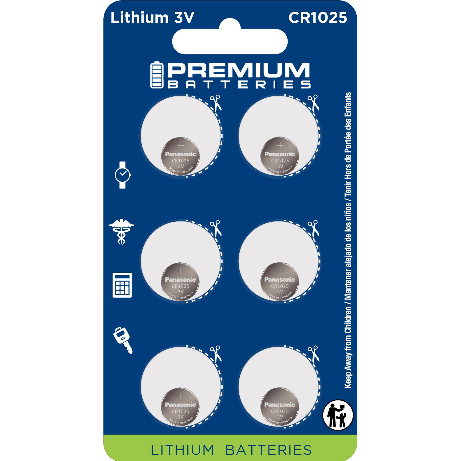 Premium Batteries PB-CR1025 BP/6 electronic component product image