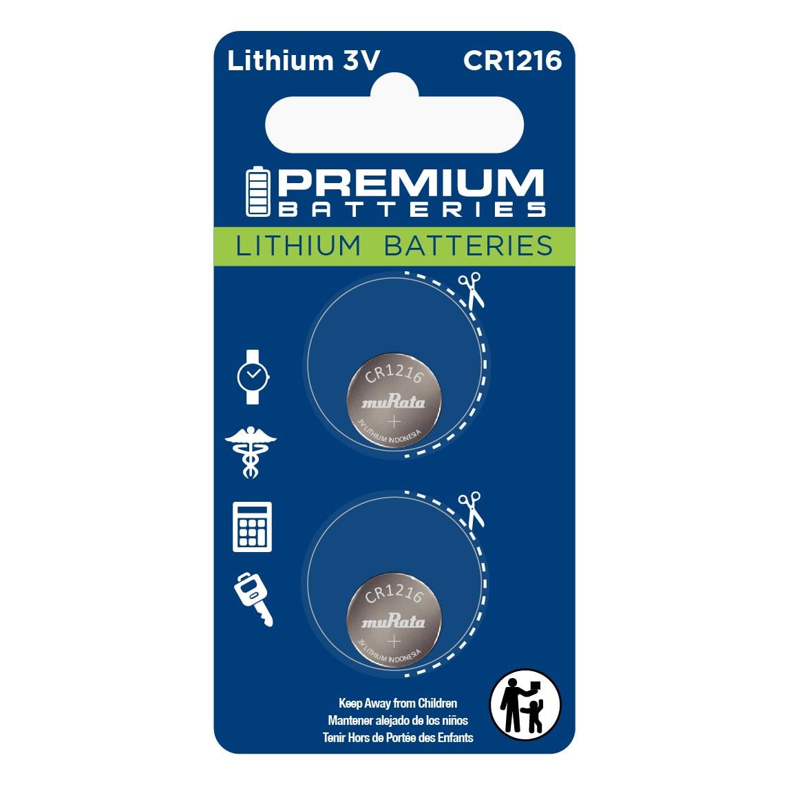 Premium Batteries PB-CR1216 BP/2 electronic component product image
