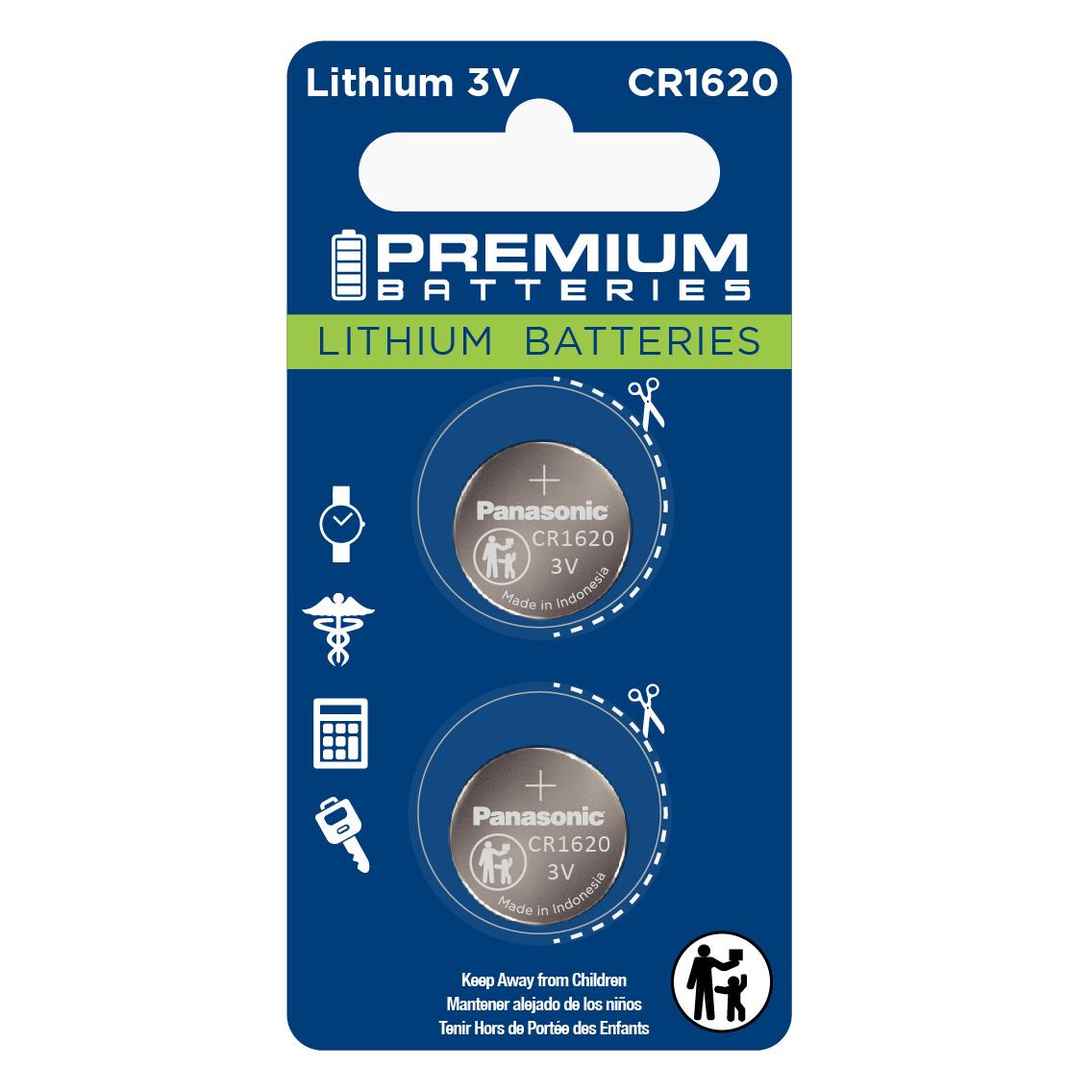 Premium Batteries PB-CR1620 BP/2 electronic component product image