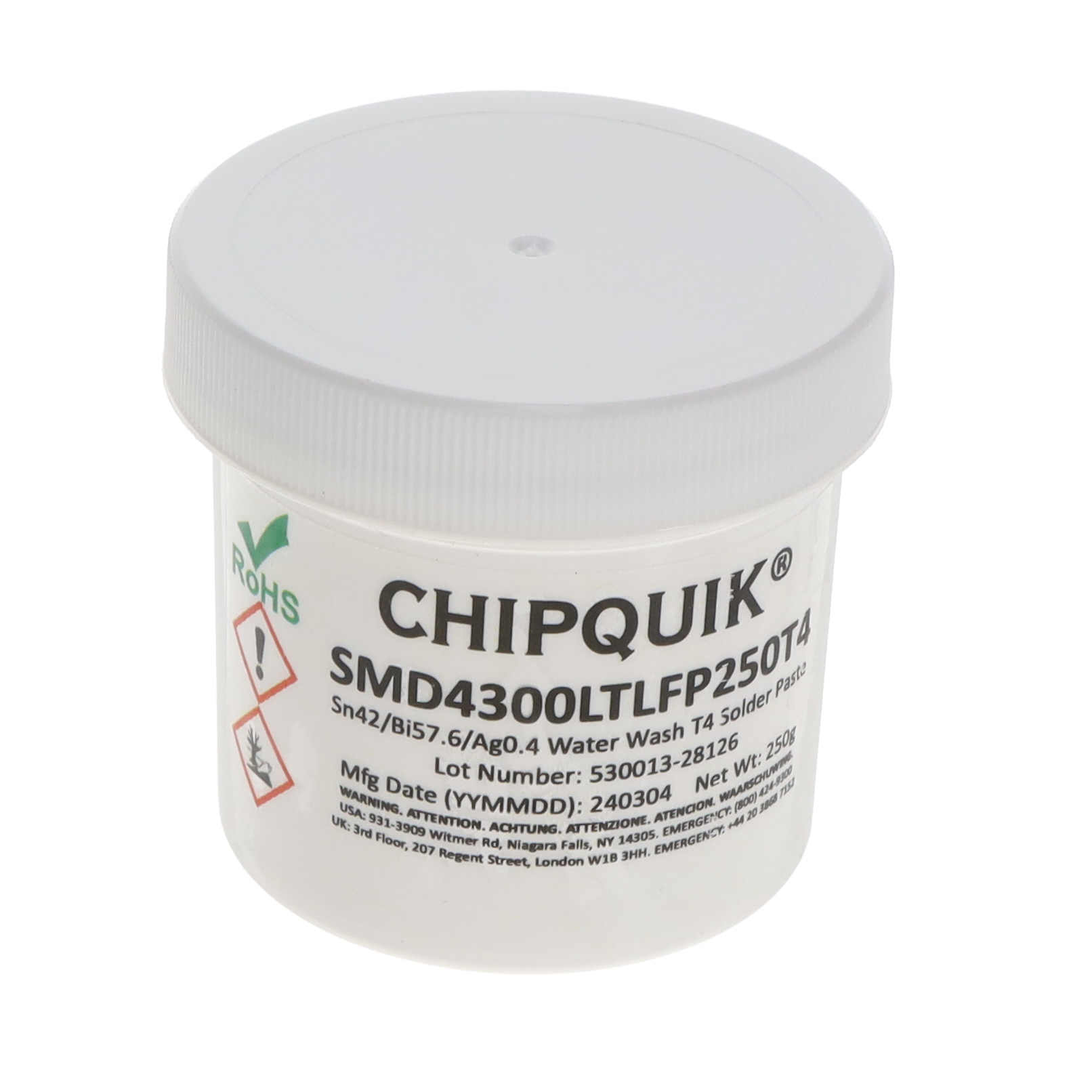 Chip Quik Inc. SMD4300LTLFP250T4 electronic component product image