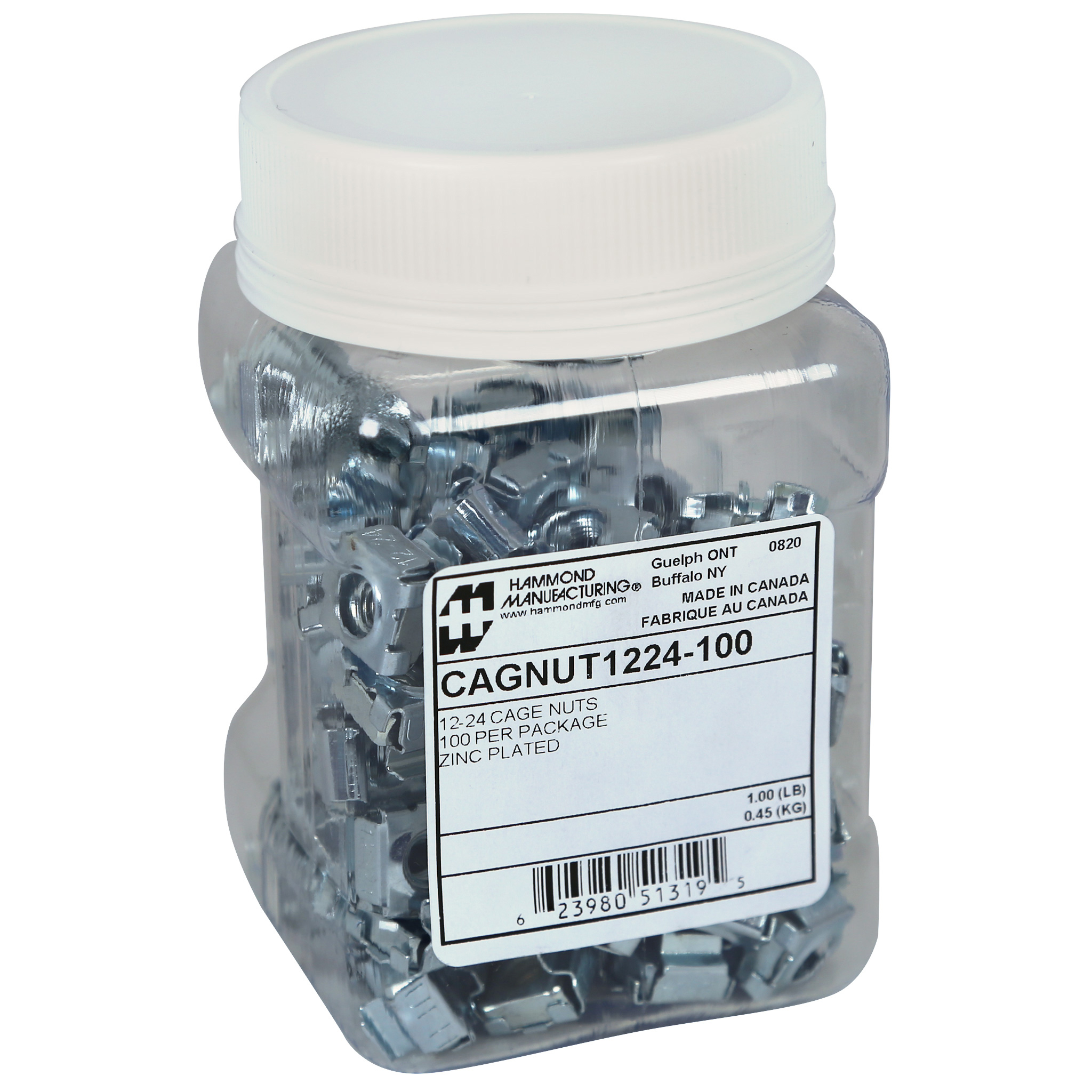 Hammond Manufacturing CAGNUT1224-100 electronic component product image