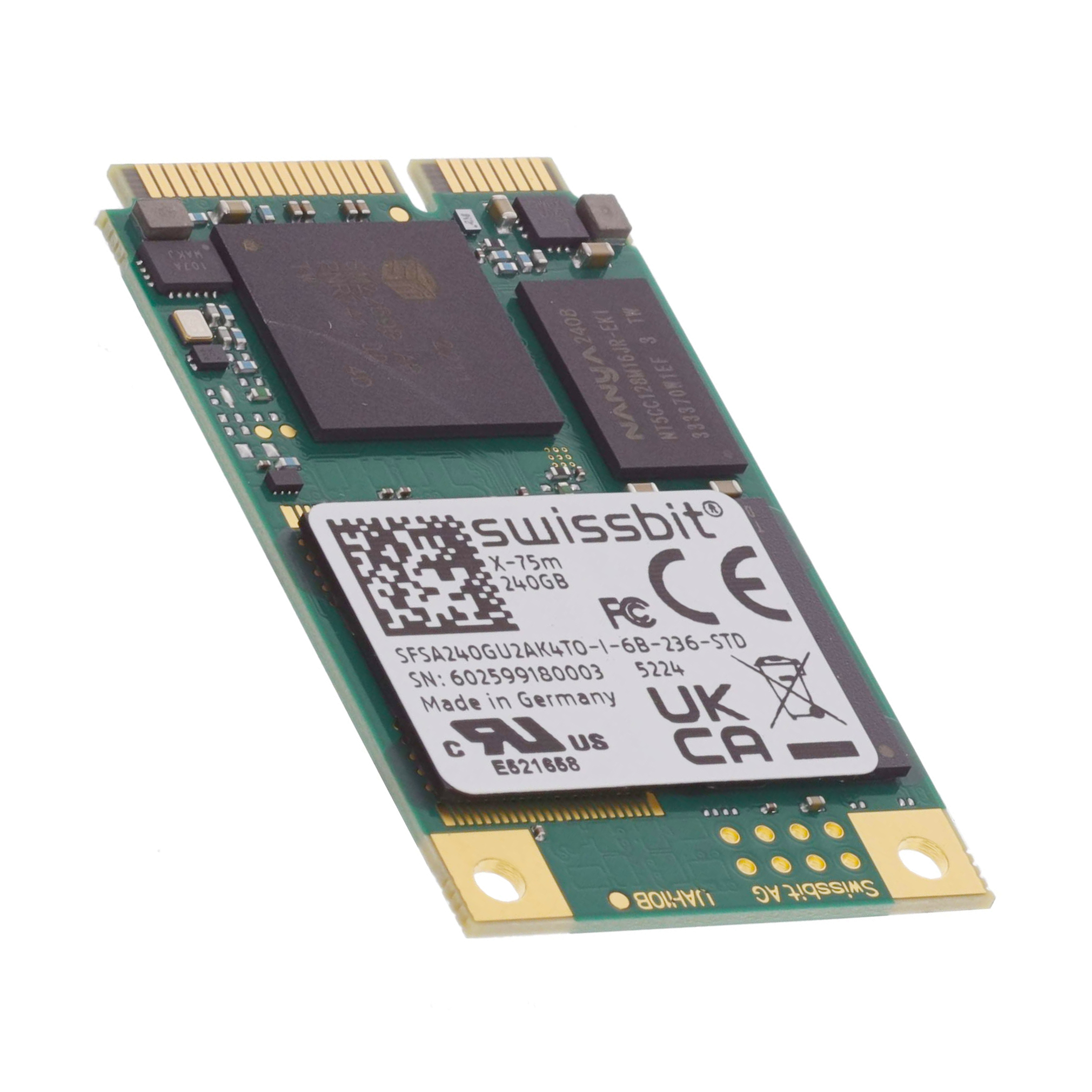 Swissbit SFSA240GU2AK4TO-I-6B-236-STD electronic component product image