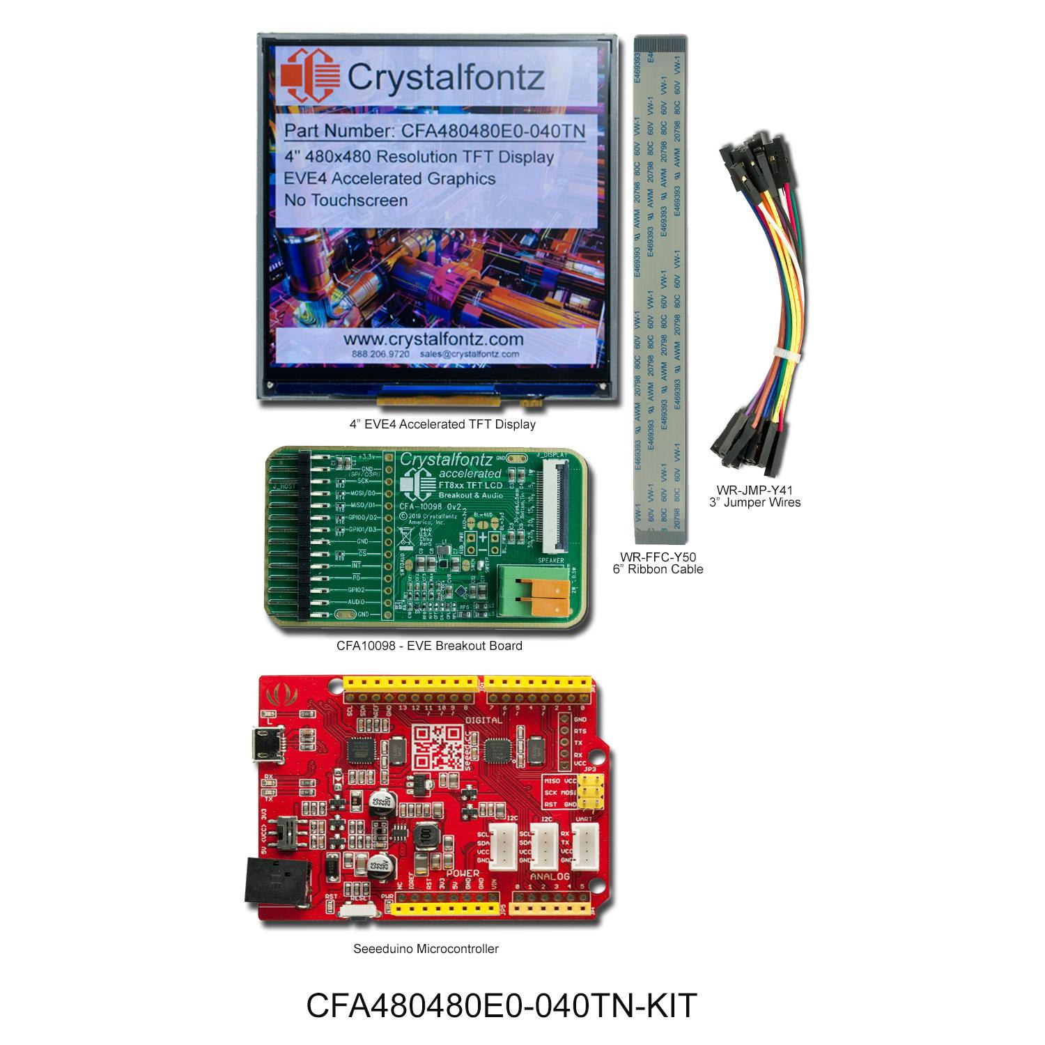 Crystalfontz CFA480480E0-040TN-KIT electronic component product image