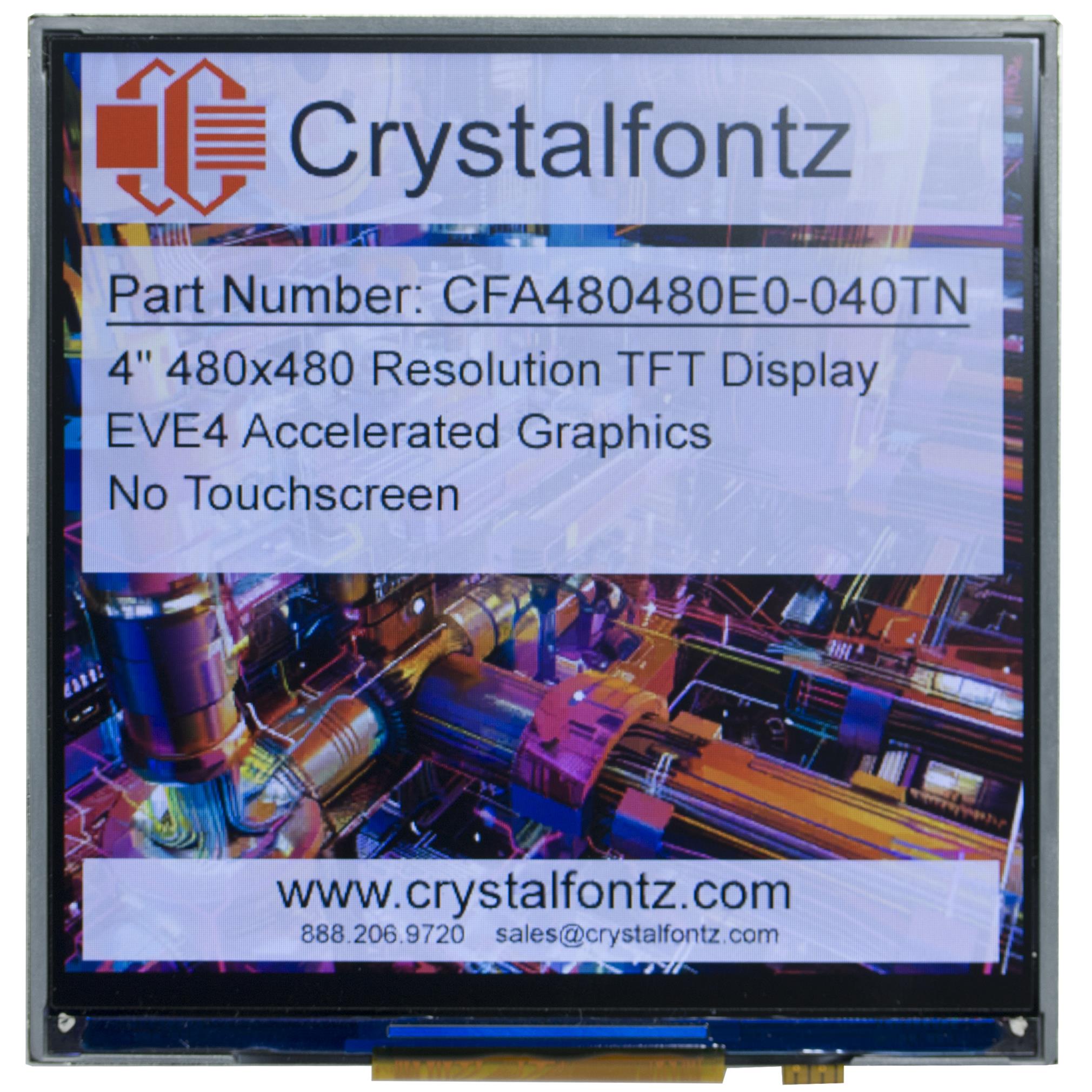 Crystalfontz CFA480480E0-040TN electronic component product image