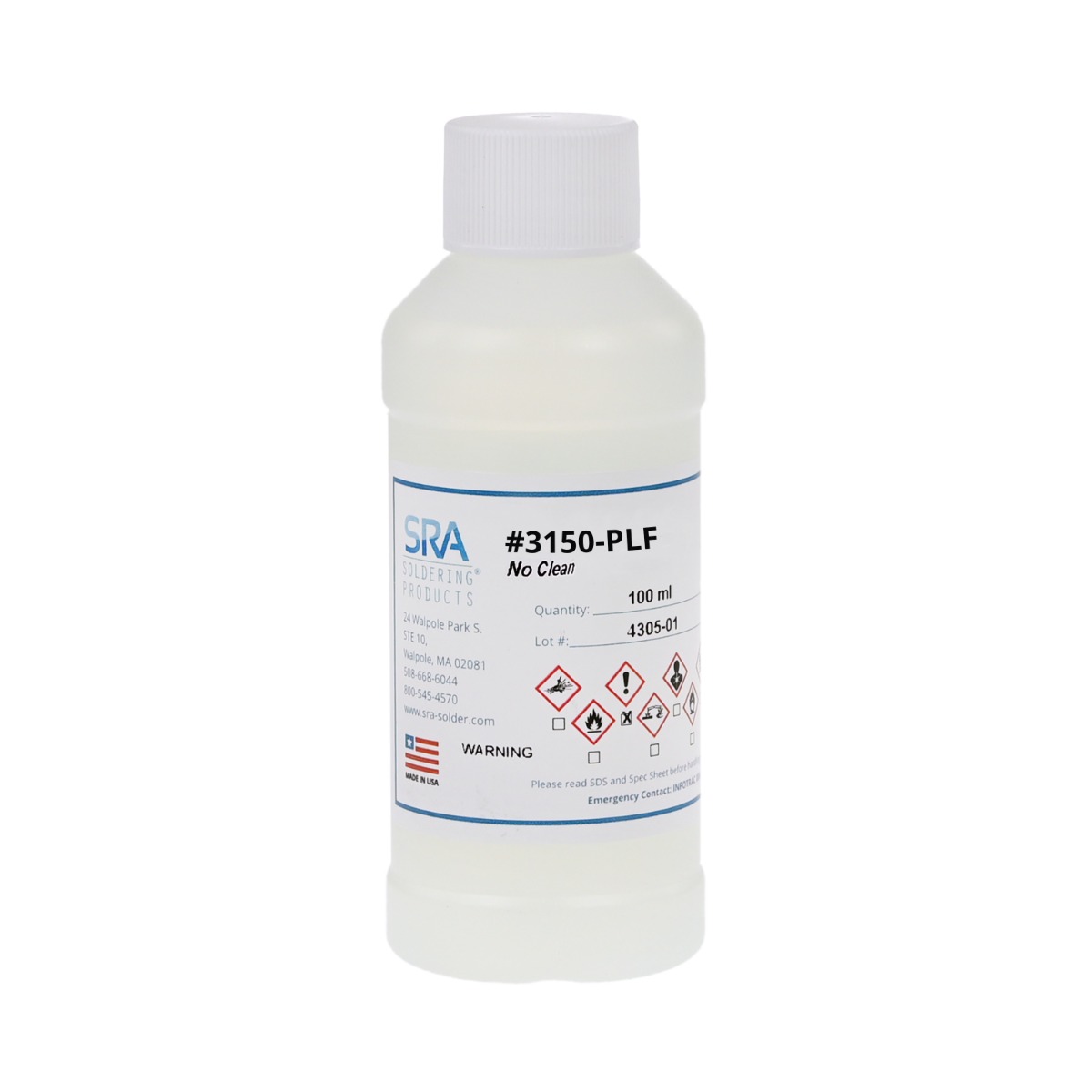 SRA Soldering Products FLS3150PLF-100ML electronic component product image