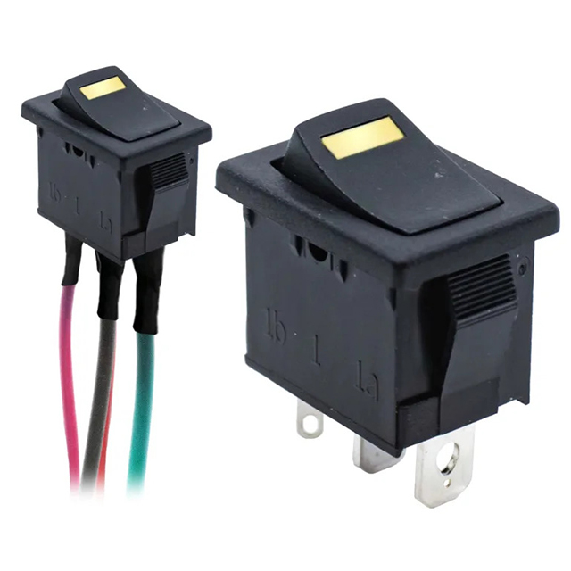 E-Switch R1966ABLKBLKNSUL94V0 electronic component product image