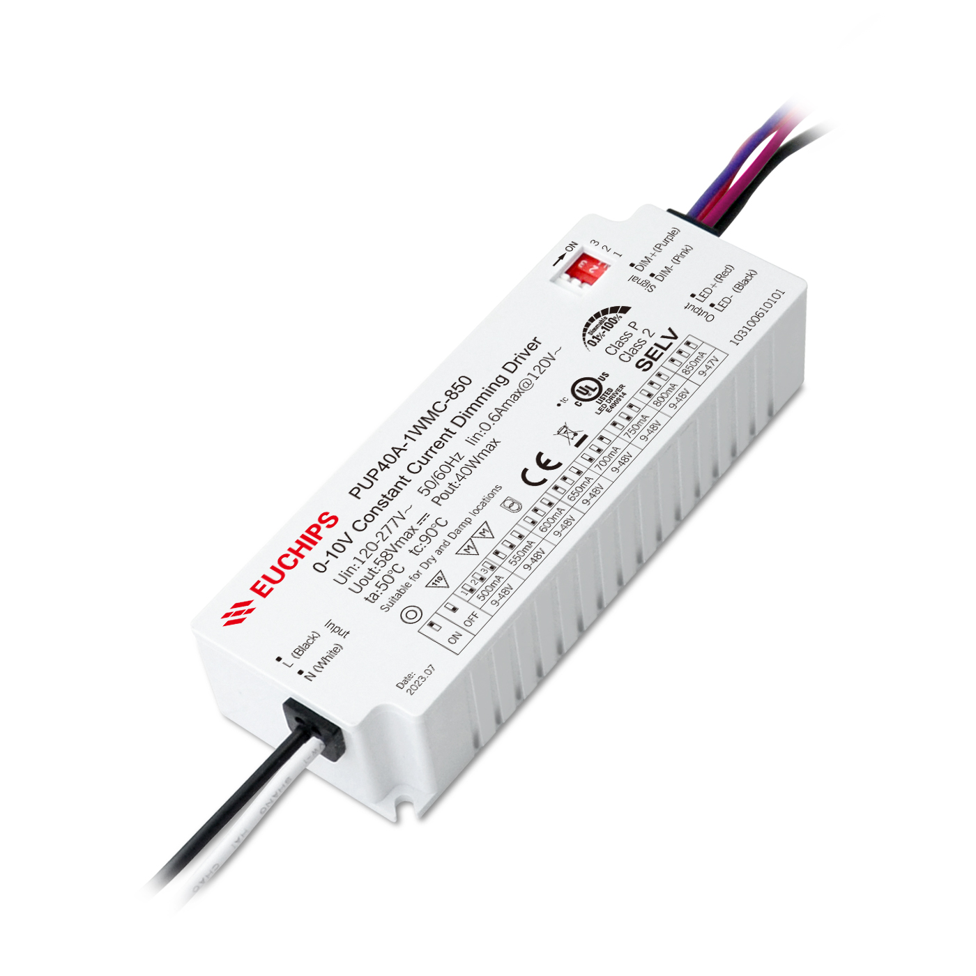 Euchips Electronics Inc PUP40A-1WMC-850 electronic component product image