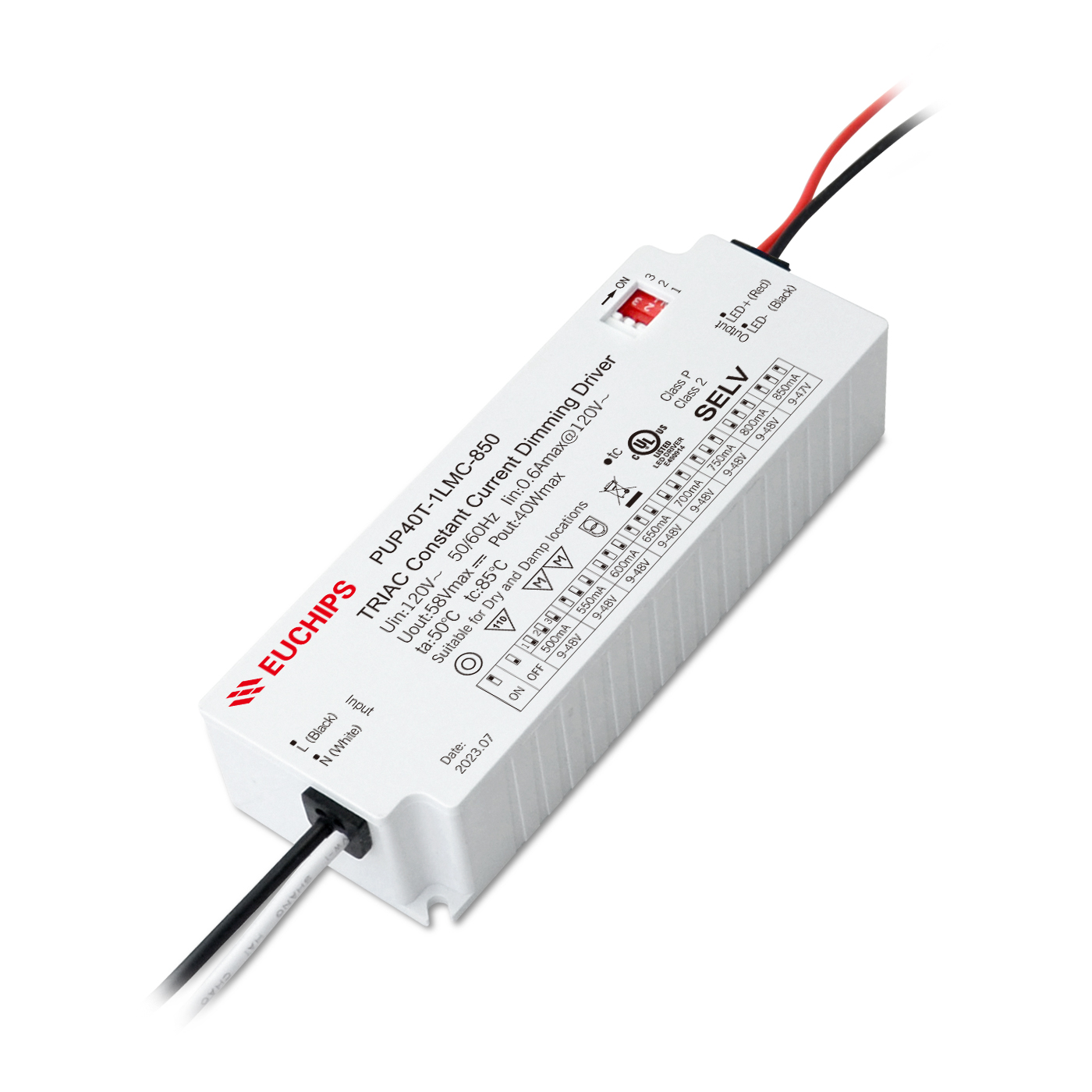 Euchips Electronics Inc PUP40T-1LMC-850 electronic component product image
