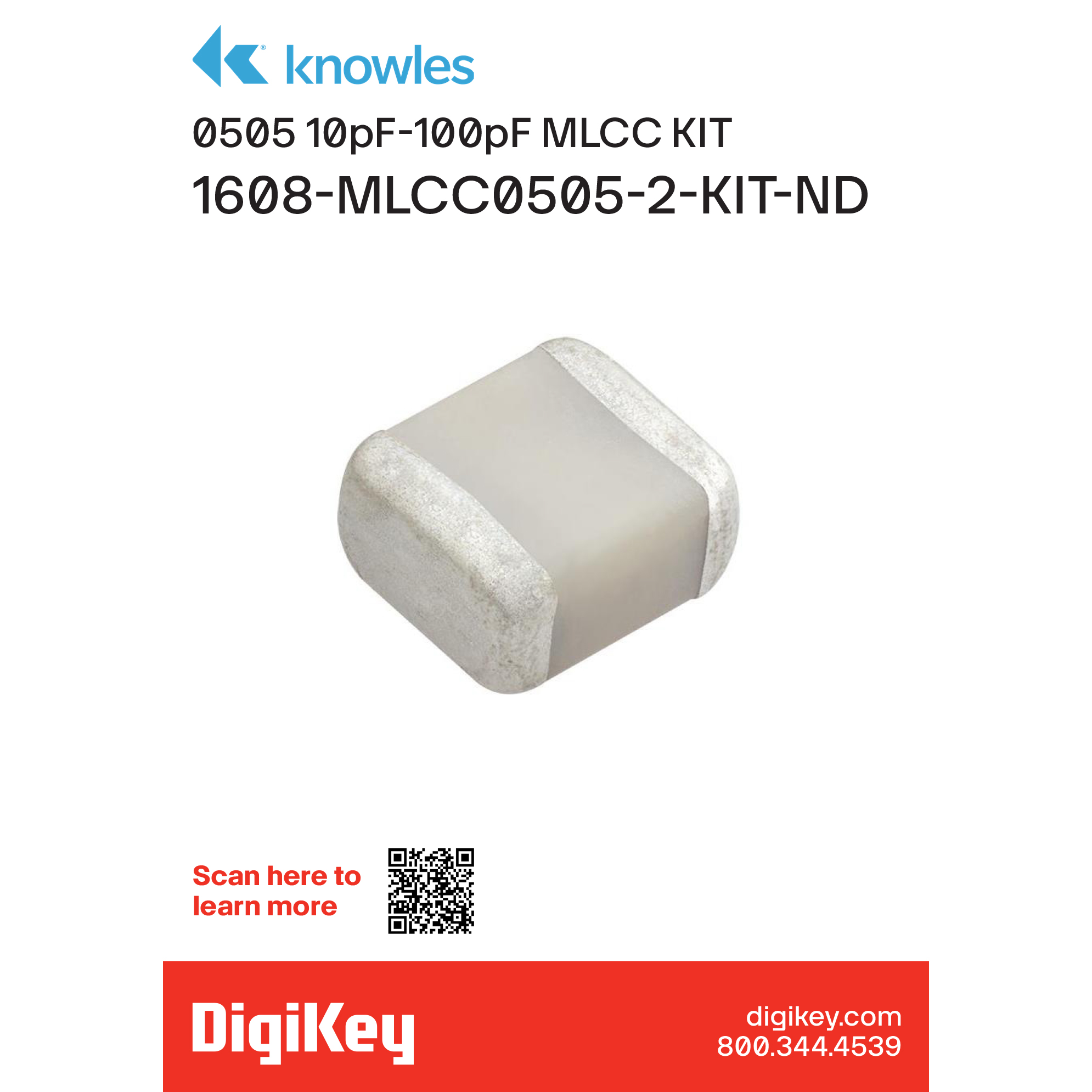 Knowles Syfer MLCC0505-2 electronic component product image
