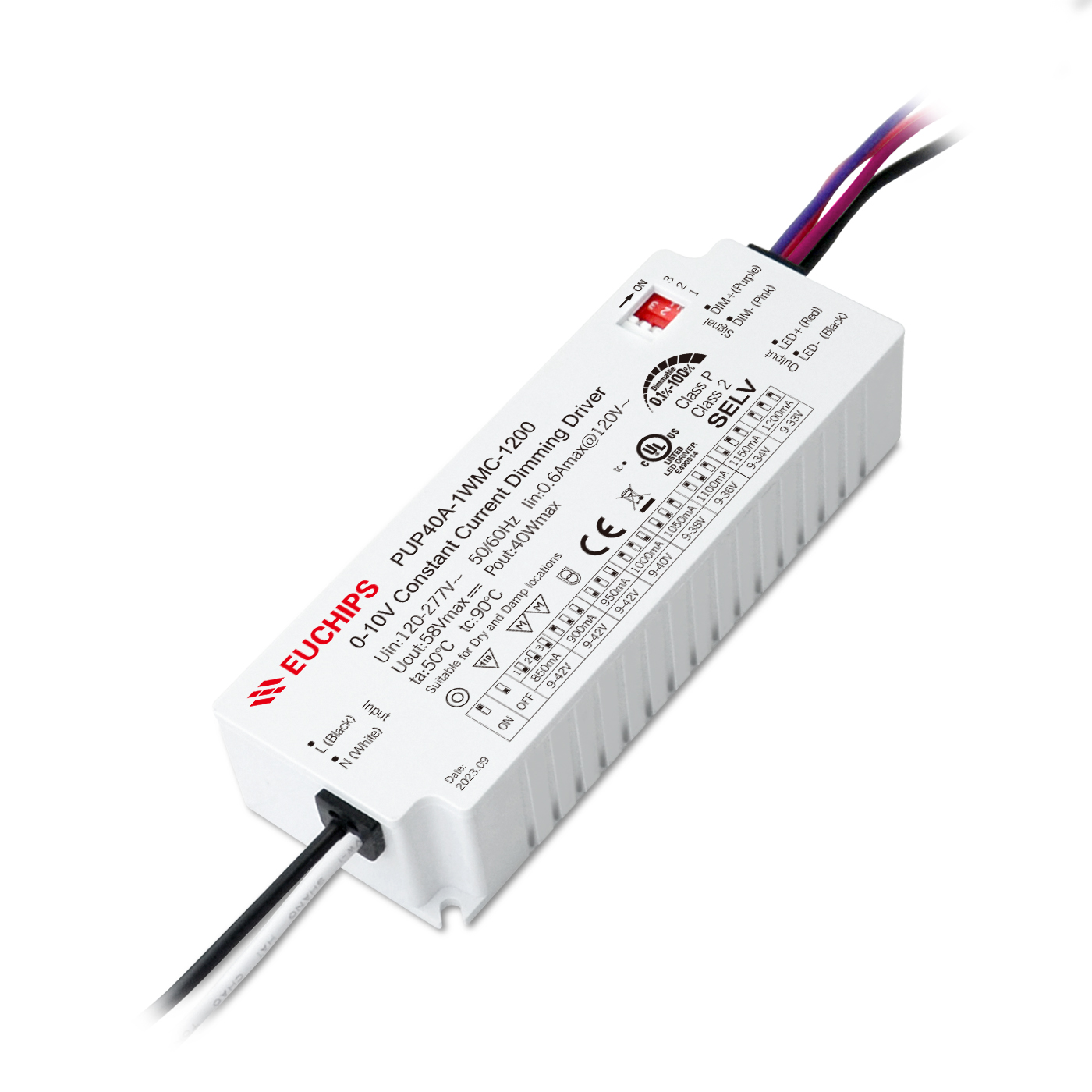 Euchips Electronics Inc PUP40A-1WMC-1200 electronic component product image