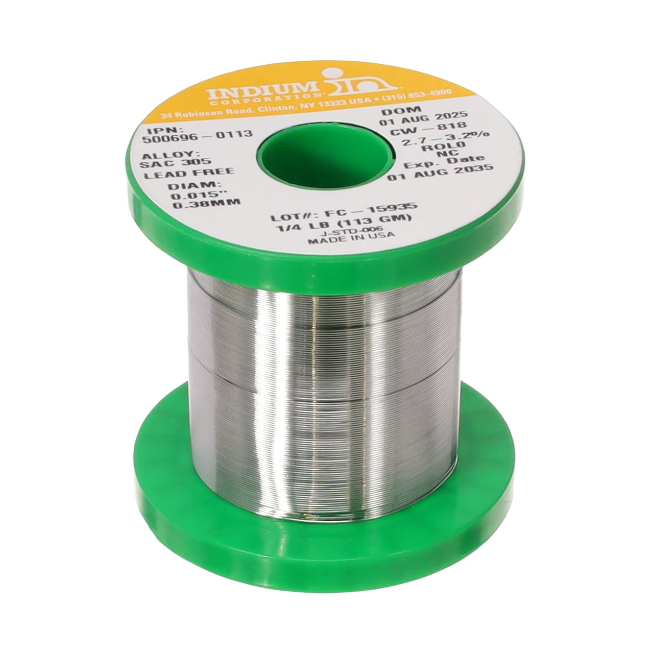 Indium Corporation of America WIREFC-500725-0454 electronic component product image