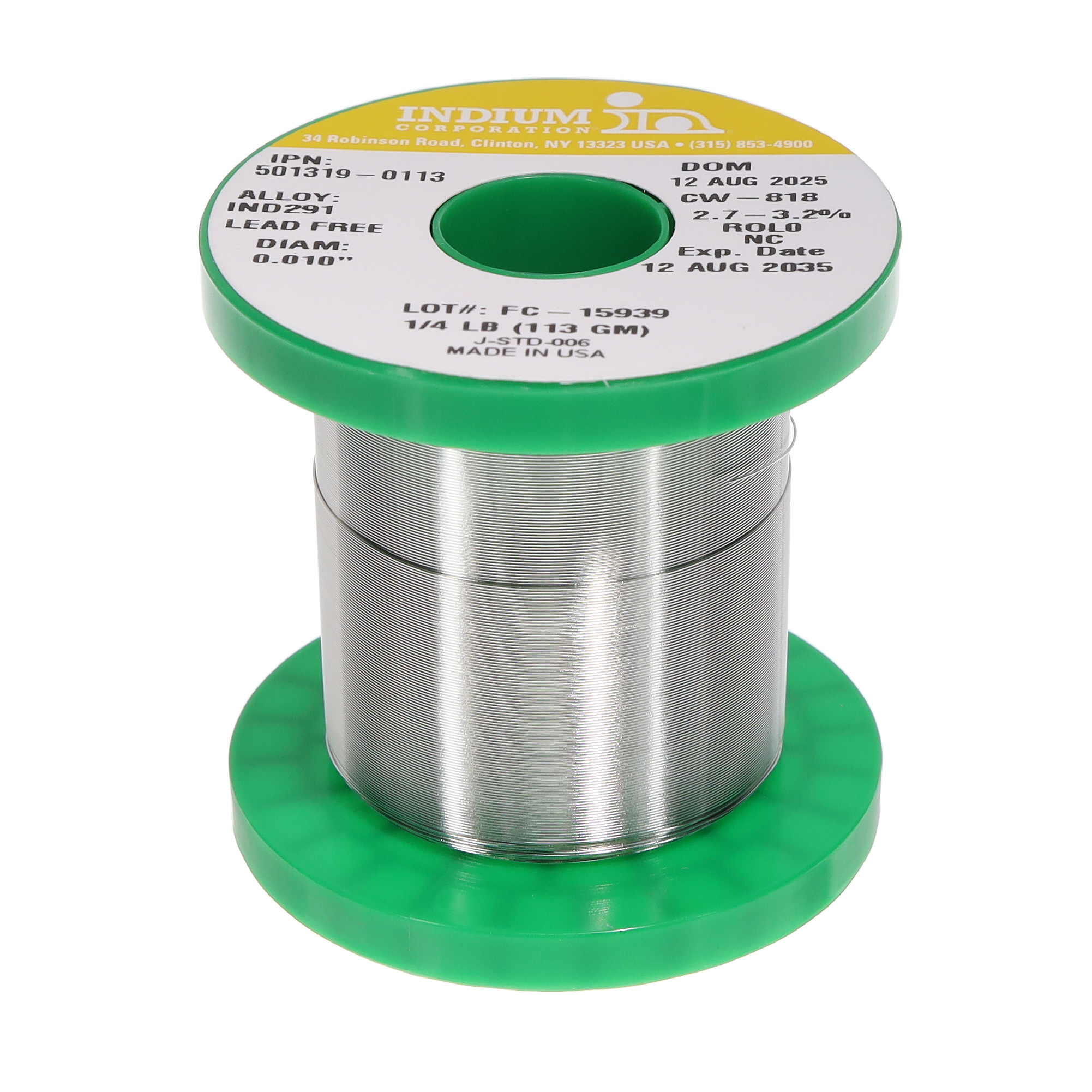 Indium Corporation of America WIREFC-500572-0454 electronic component product image
