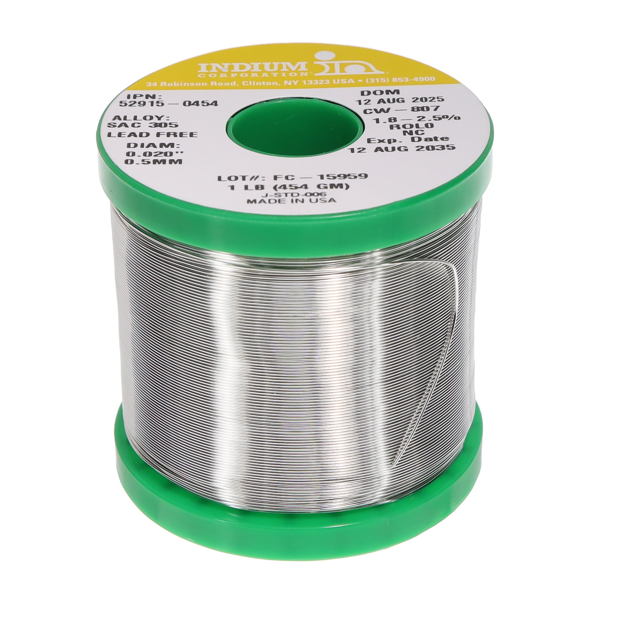 Indium Corporation of America WIREFC-53467-0454 electronic component product image