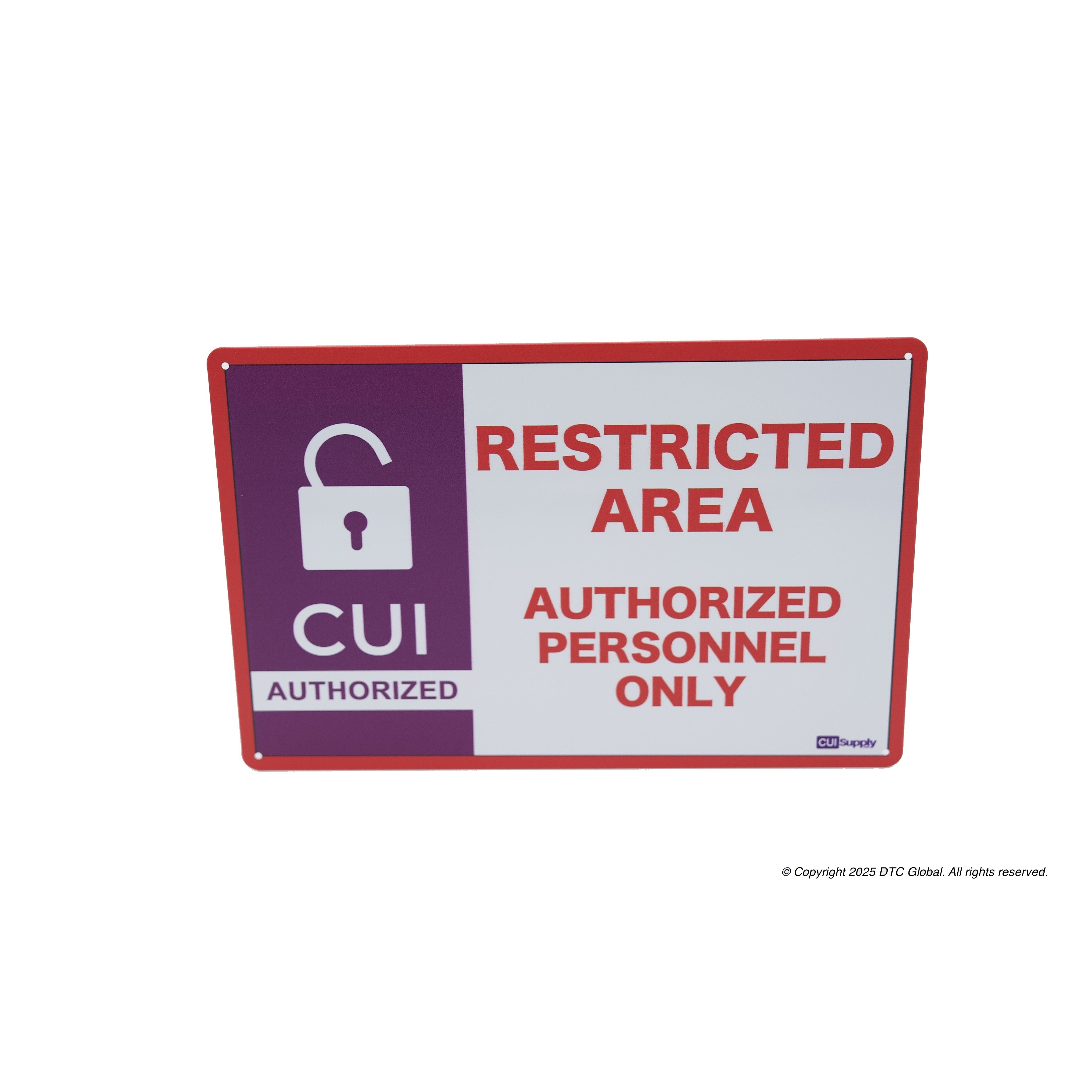 CUI Supply CUI Restricted Area Notification Signs electronic component product image