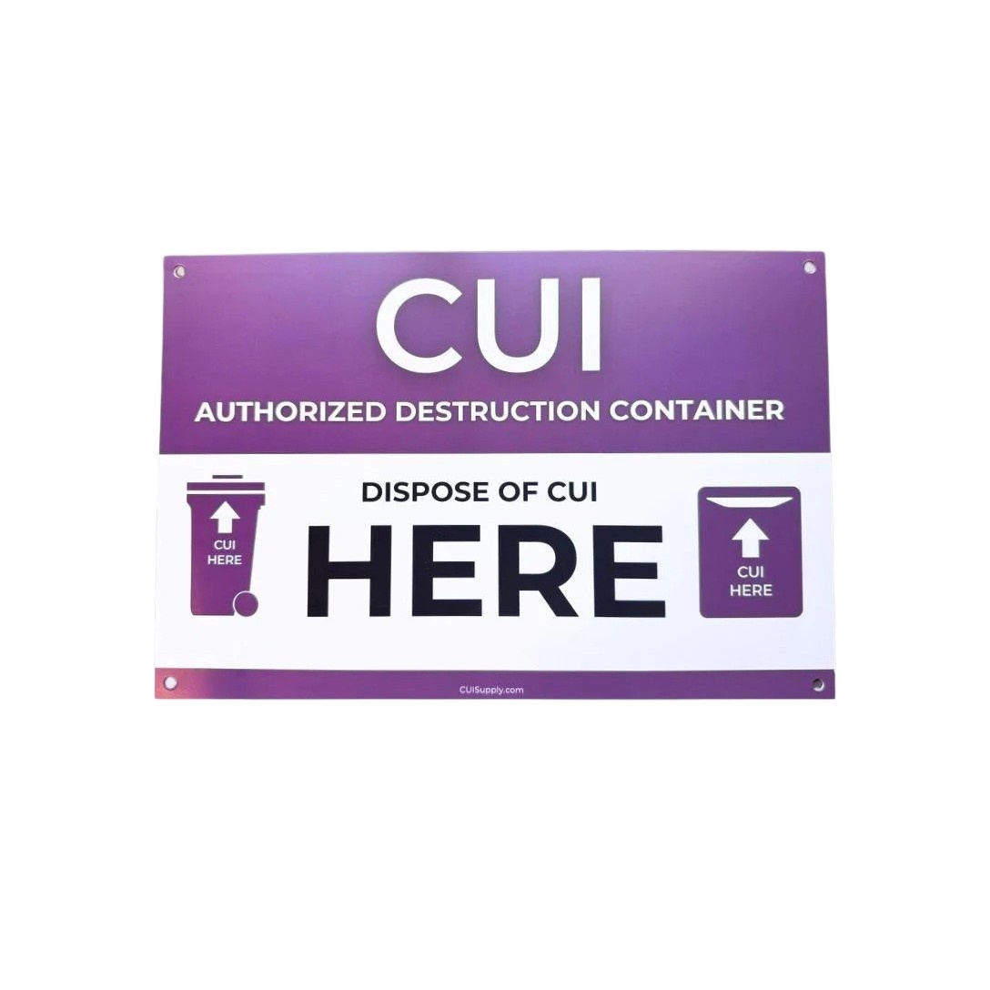 CUI Supply CUI-AUTHORIZED-DESTRUCTION-CONTAINER-SIGN electronic component product image