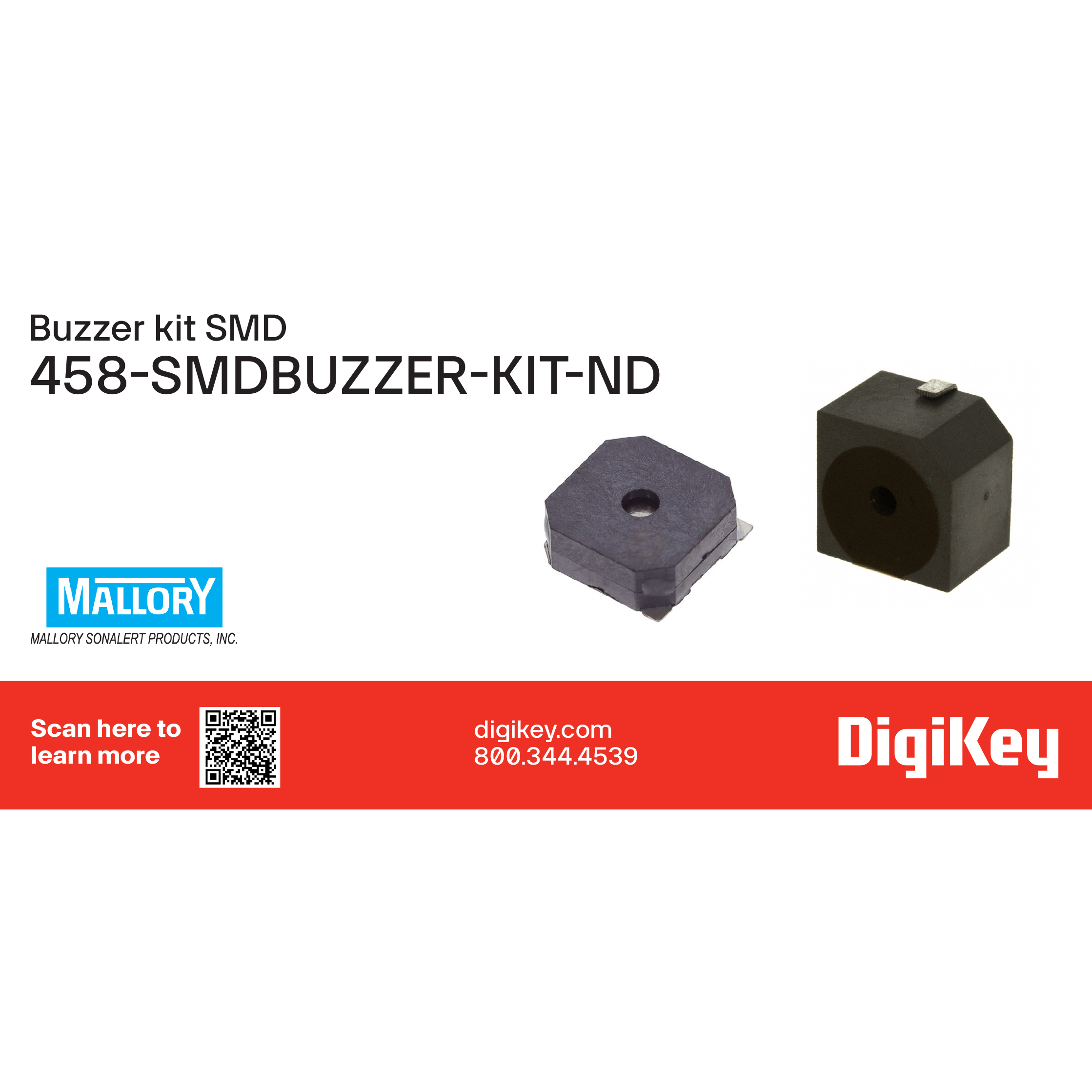 Mallory Sonalert Products Inc. SMDBUZZER electronic component product image