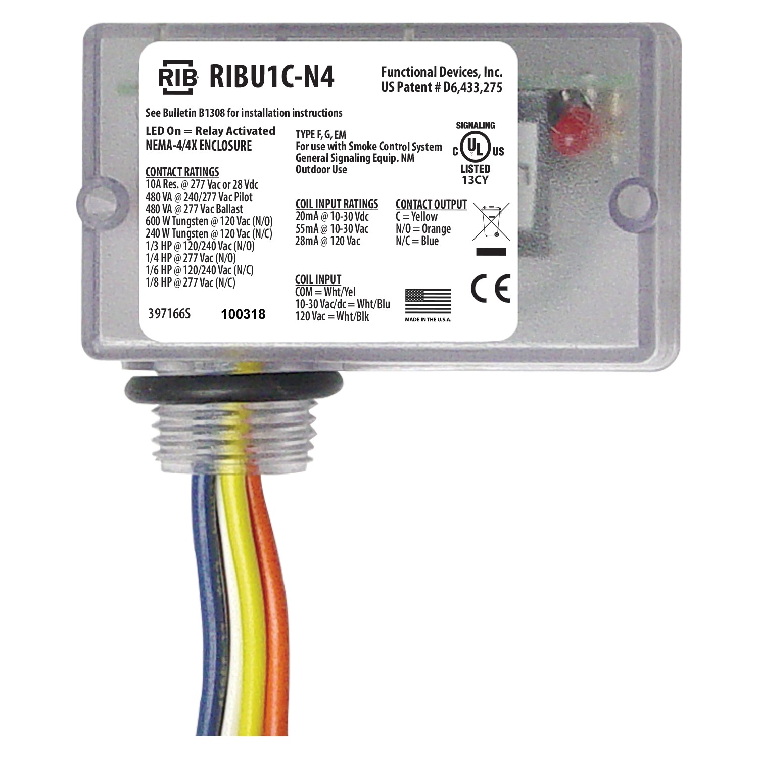 Functional Devices RIBU1C-N4 electronic component product image