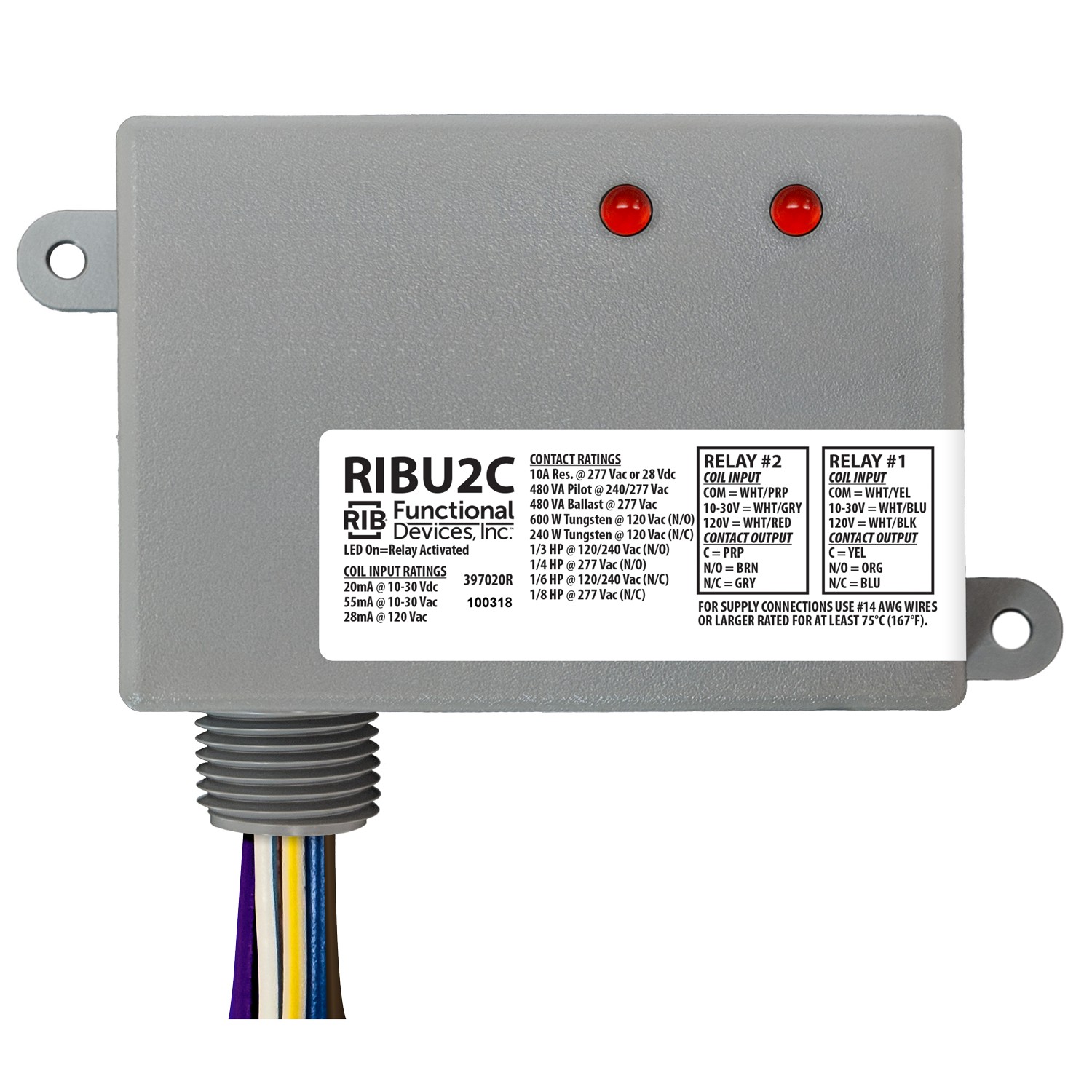 Functional Devices RIBU2C electronic component product image